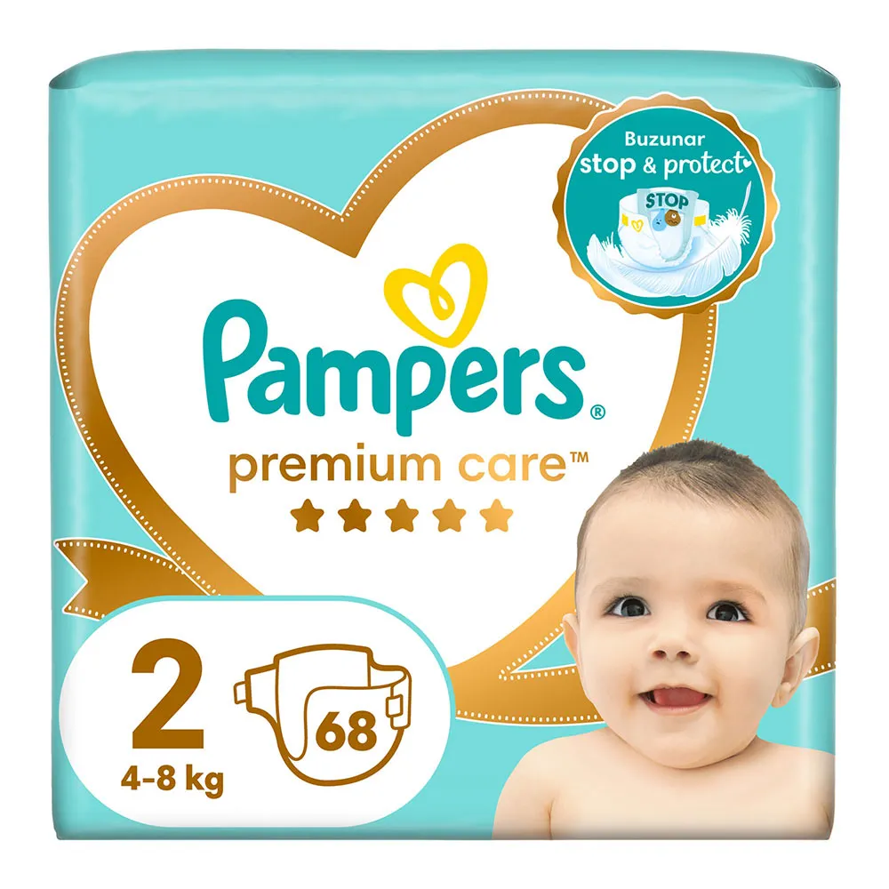 Pampers nr 2 Premium Care 4-8 kg, 68 buc