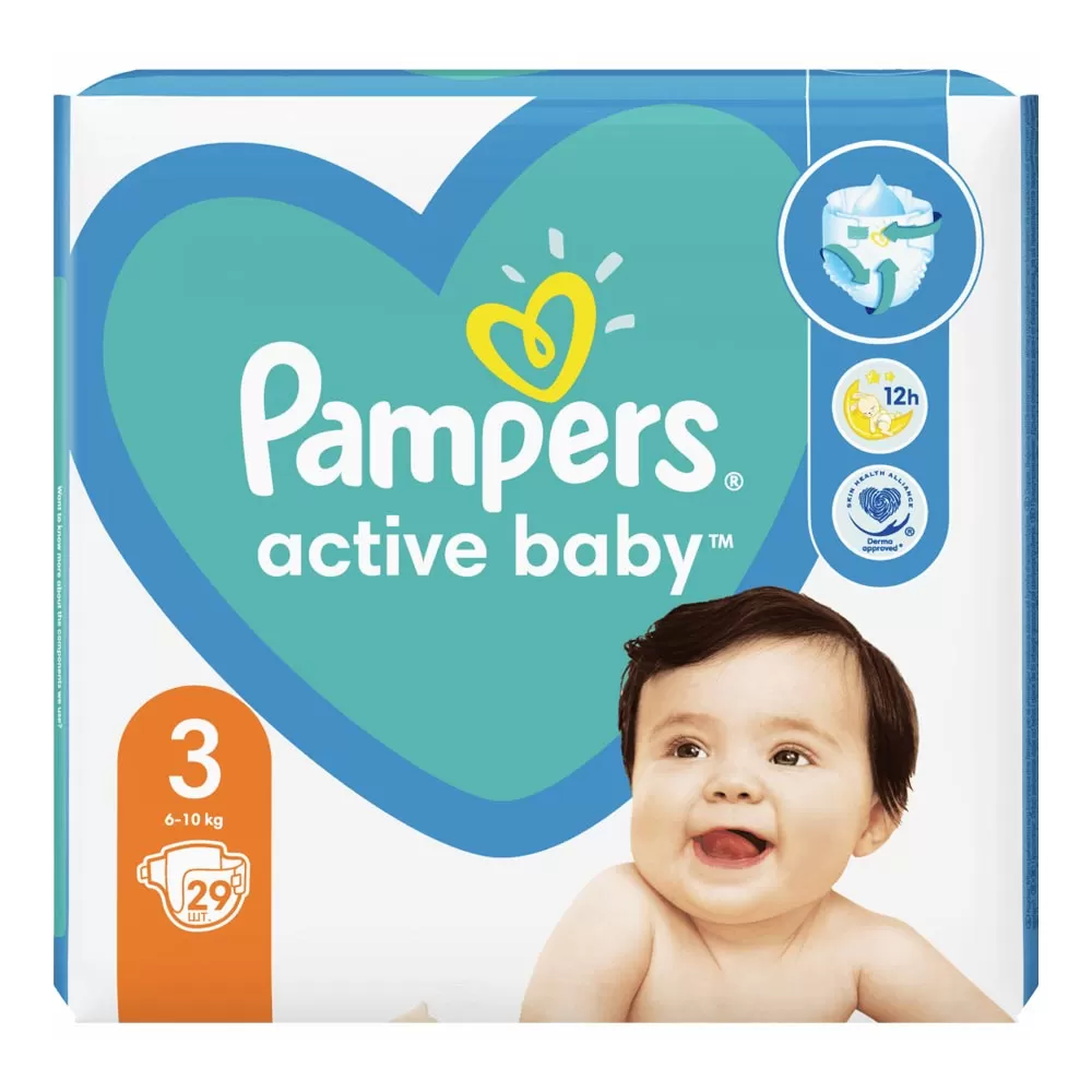 Pampers Nr. 3 Active Baby 6-10 kg Scutece x 29