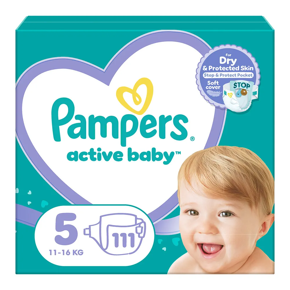 Pampers nr 5 Active Baby 11-16 kg, 111 buc