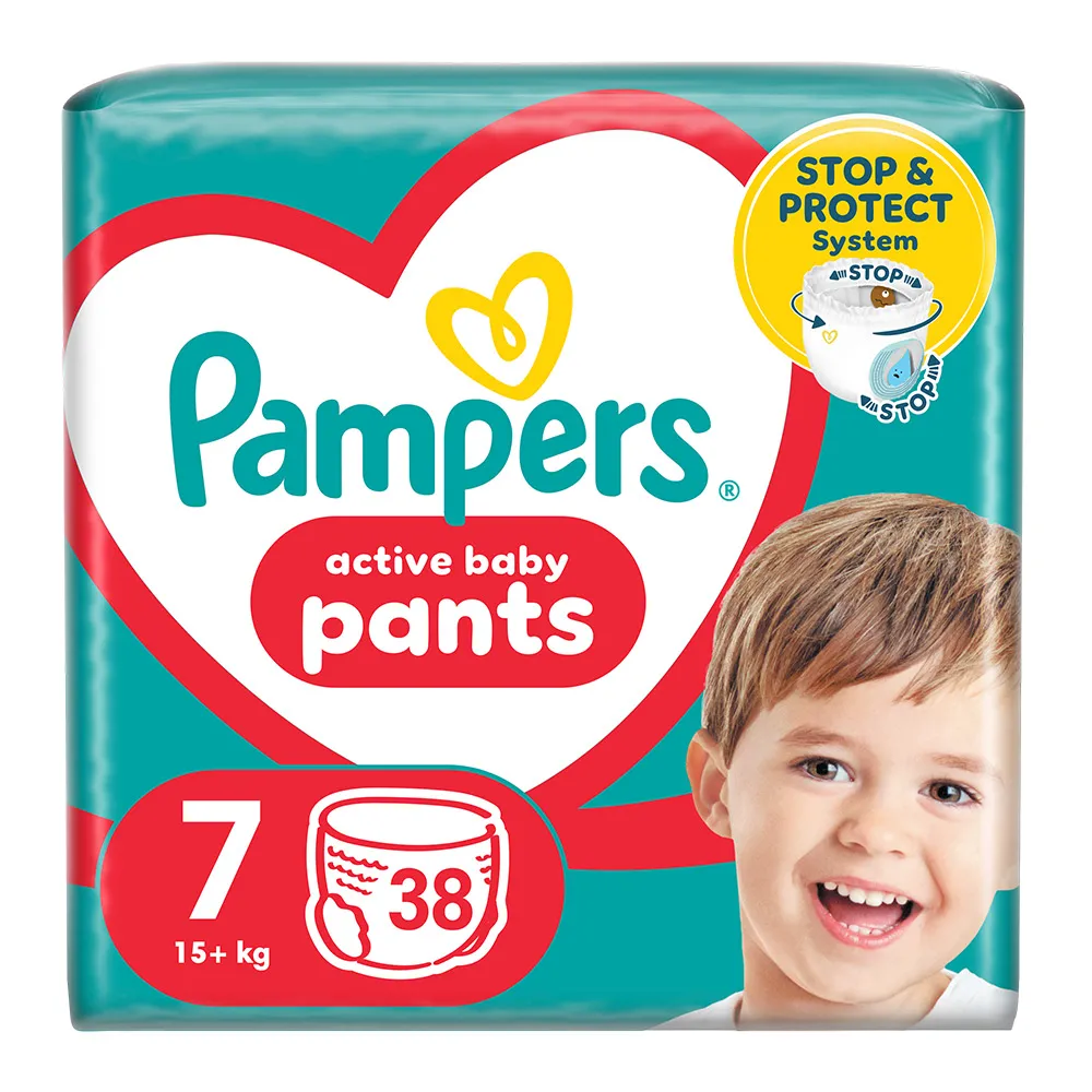 Pampers nr 7 Pants 17+ kg Scutece Chilotel, 38 bucati