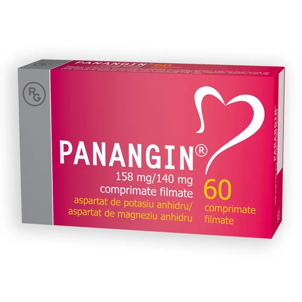 Panangin, 158 mg/140 mg, 60 comprimate filmate, Gedeon Richter