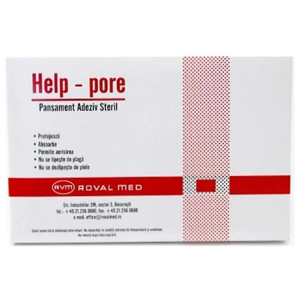 Pansament adeziv steril, 5 x 7cm, Roval Med