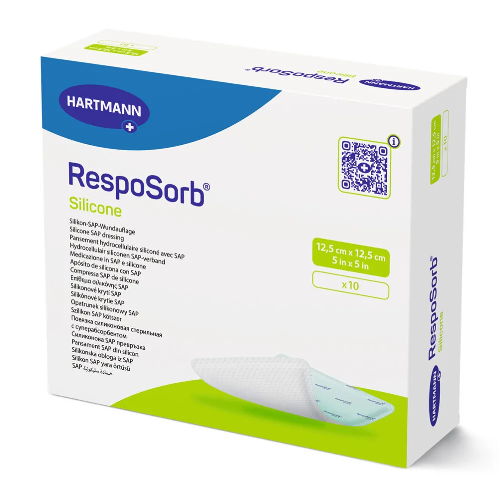Pansament RespoSorb Silicone 12,5 x 12,5 cm, 10 bucati, Hartmann
