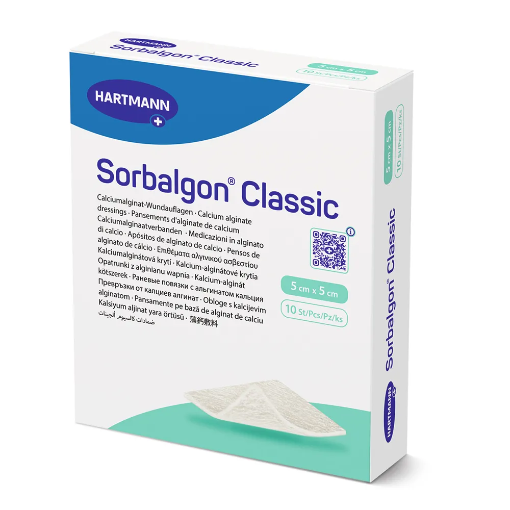 Pansament Sorbalgon 5x5 cm, 10 bucati, Hartmann