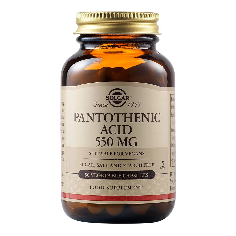 Pantothenic Acid Vit B5 550mg, 50 capsule, Solgar