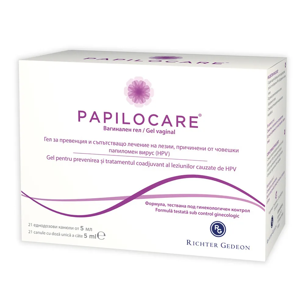 Gel vaginal Papilocare, 21 canule x 5 ml, Gedeon Richter
