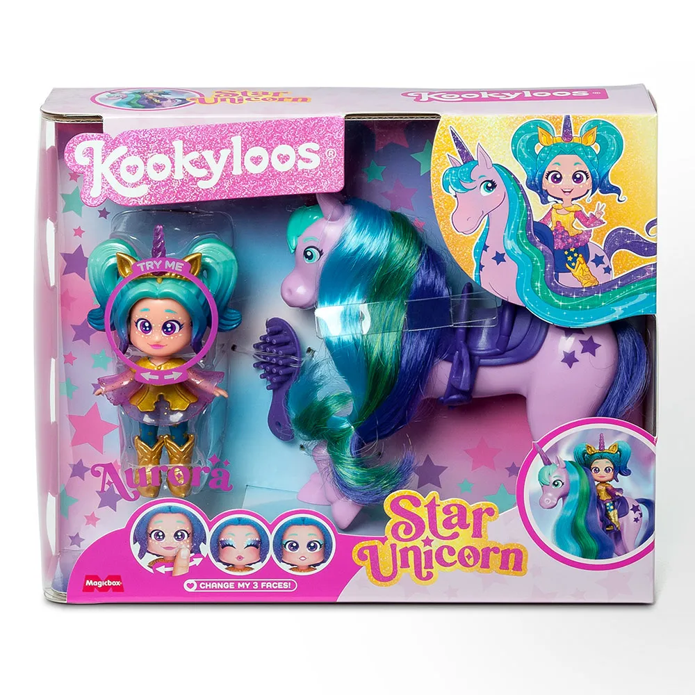 Papusa Kookyloos - Set de Joaca Unicorn Stea