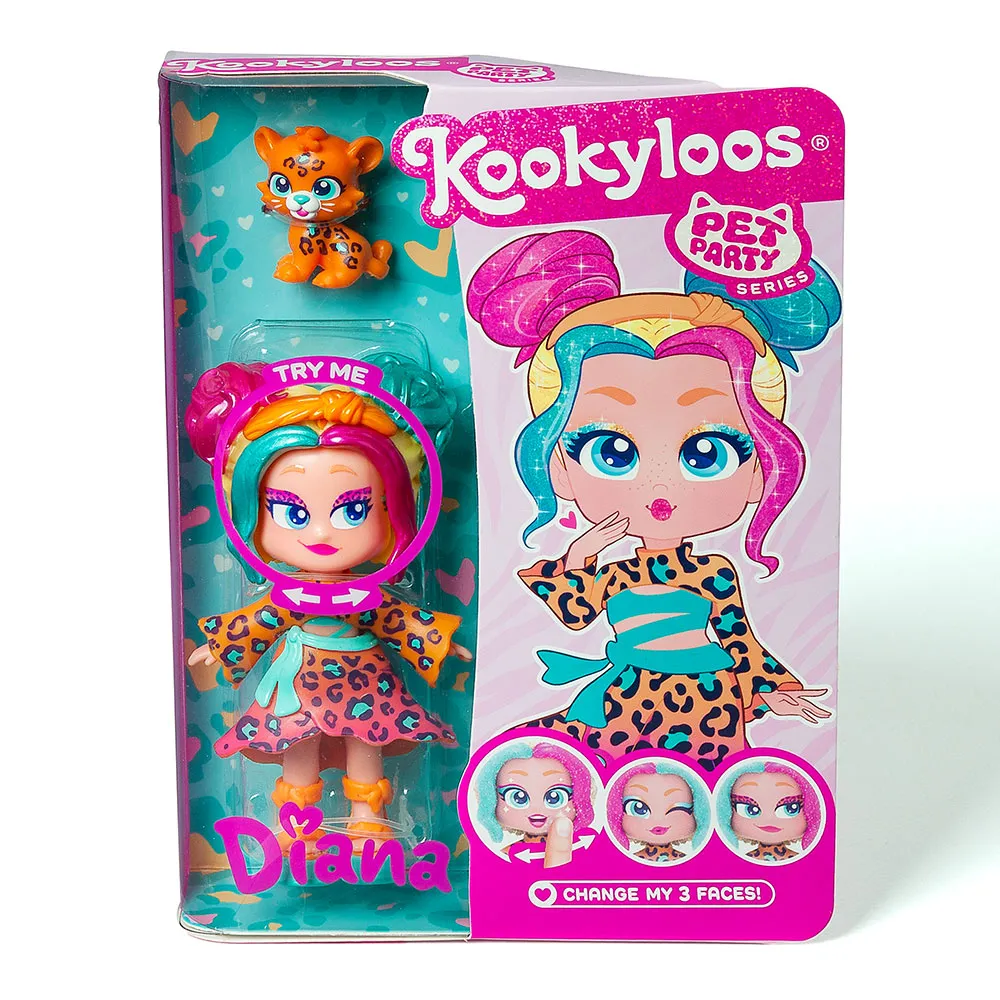 Papusa Pets Party +3 ani Diana, Kookyloos