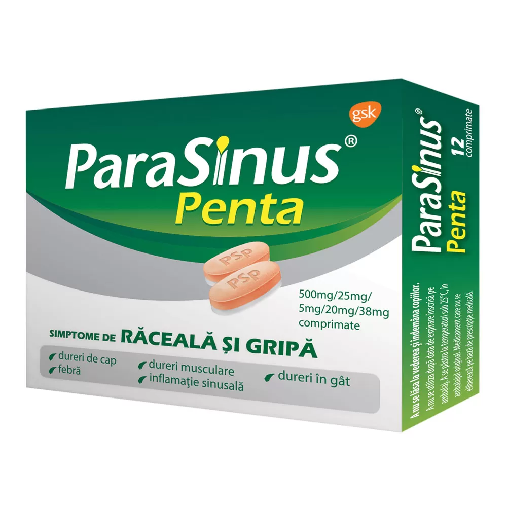 Parasinus Penta, 12 comprimate, Gsk