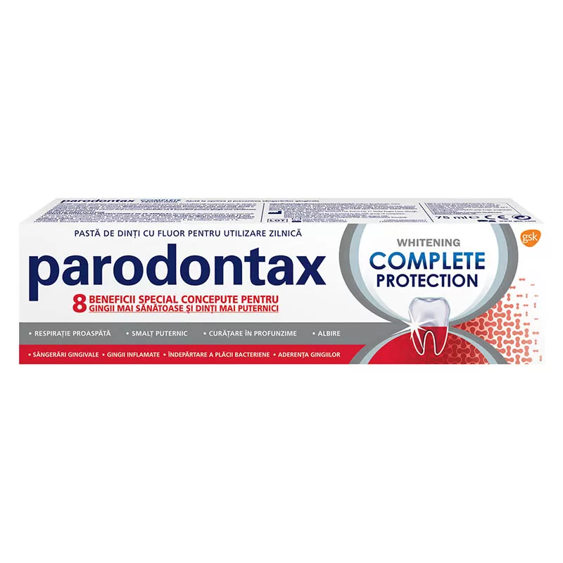 Pasta de dinti Complete Protection Whitening Parodontax, 75 ml, Gsk