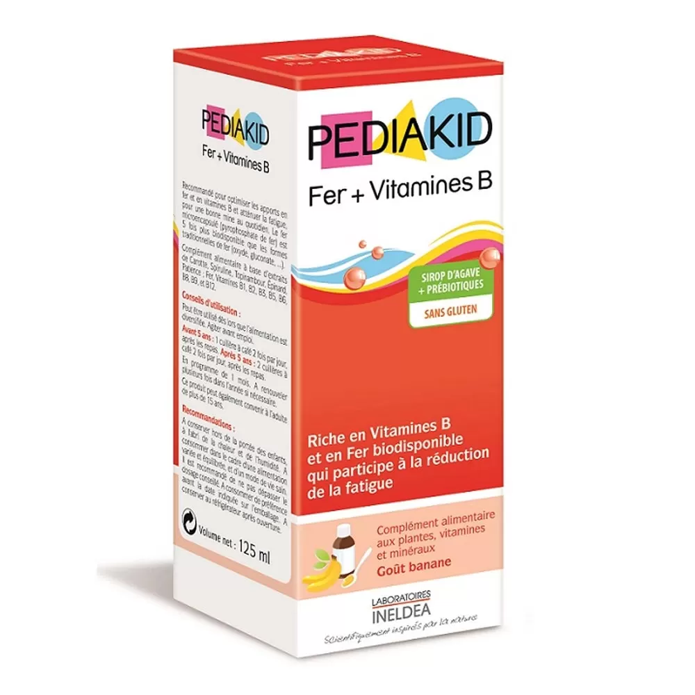 Pediakid Fier + Vitamine B Sirop x 125 ml