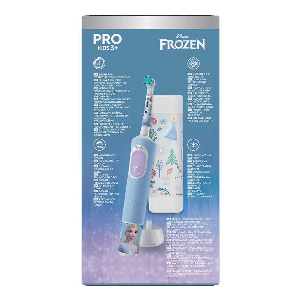 Periuta Electrica Vitality Pro Kids Frozen +3ani + Trusa Calatorie, Oral B