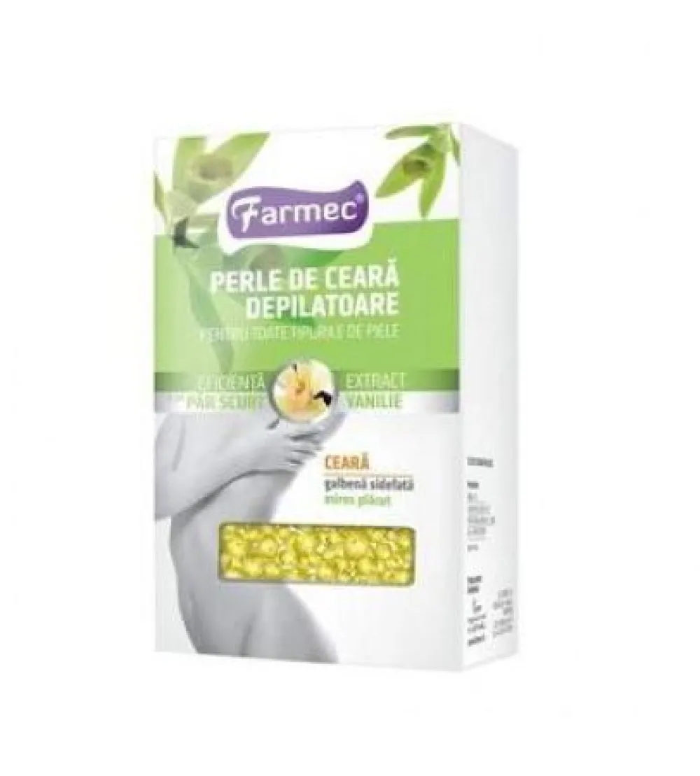 Perle de ceara depilatoare cu extract de vanilie, 250 g, Farmec