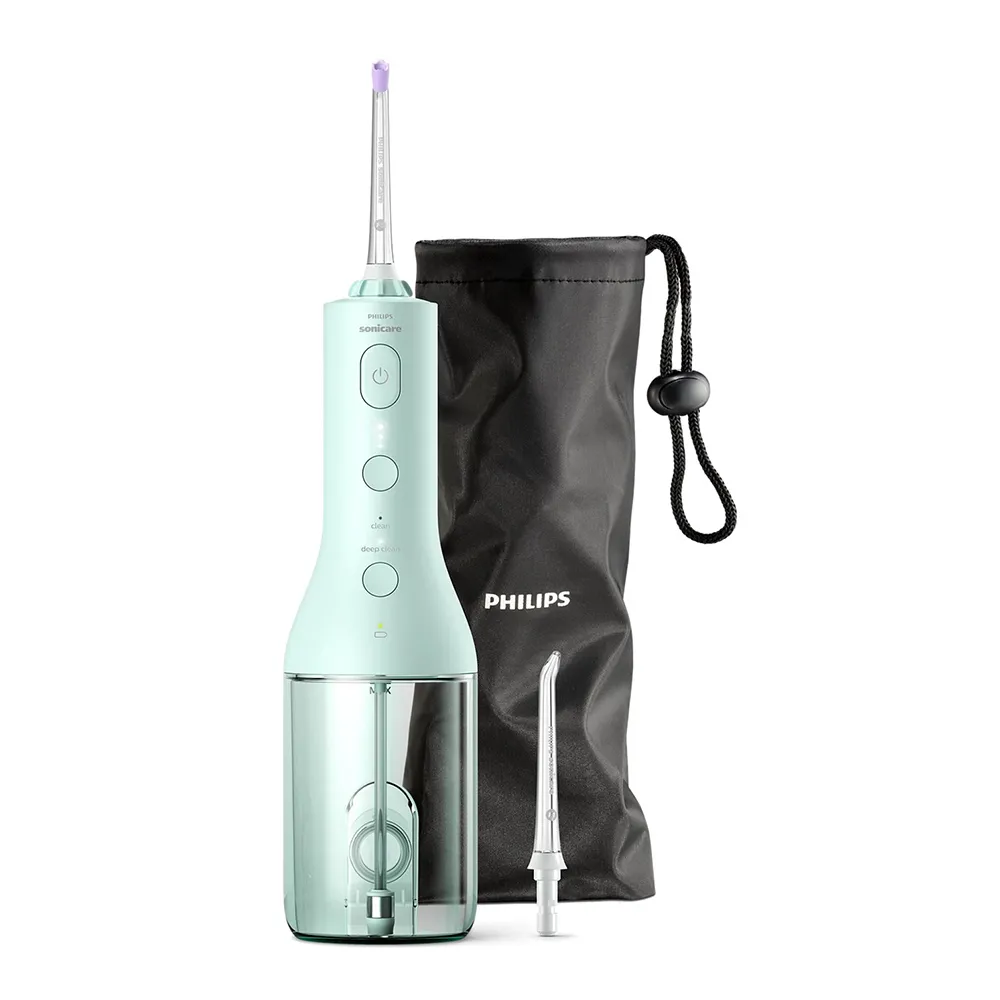 Irigator Bucal Sonicare HX3826/24 Power Flosser Portabil, Verde, Philips
