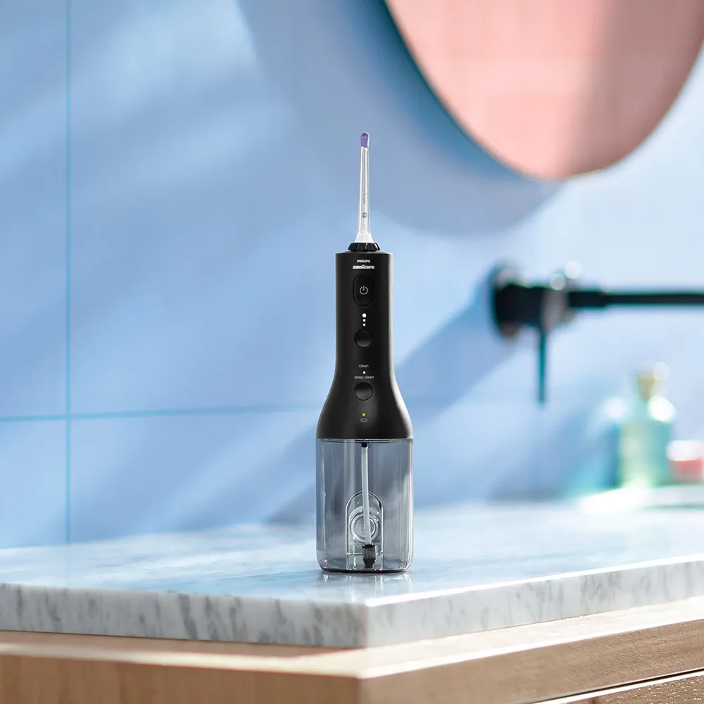 Irigator Bucal Portabil Negru Sonicare HX3826/33, Philips