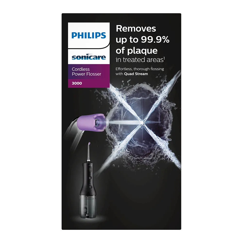 Irigator Bucal Portabil Negru Sonicare HX3826/33, Philips