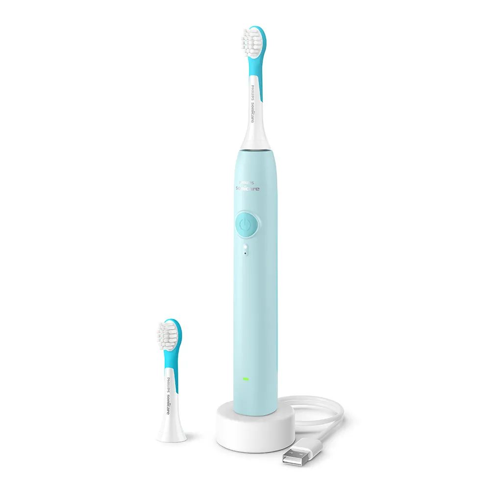 Periuta Electrica Kids Verde HX6500/23 + 2 Rezerve, Philips Sonicare