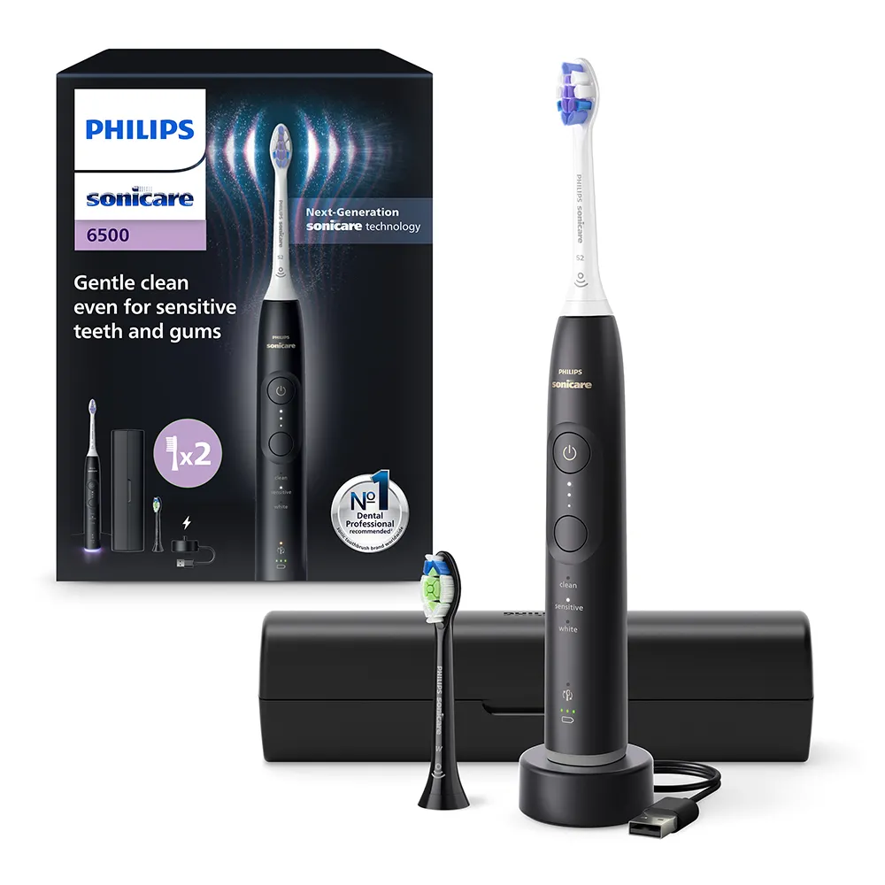 Periuta Electrica 6500 Negru + Toc HX7411/01, Philips Sonicare