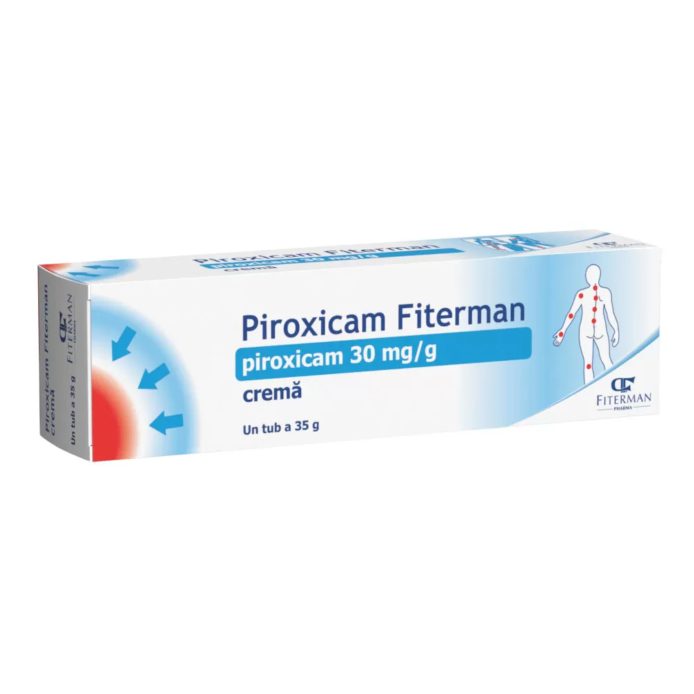 Piroxicam crema, 30 mg/g, 35 g, Fiterman