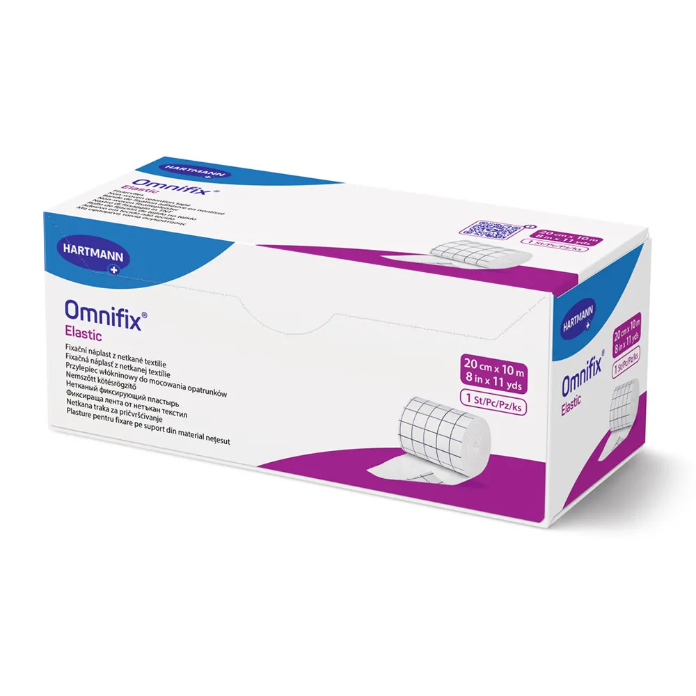 Plasture pentru fixare Omnifix Elastic, 20 cm x 10 m, Hartmann