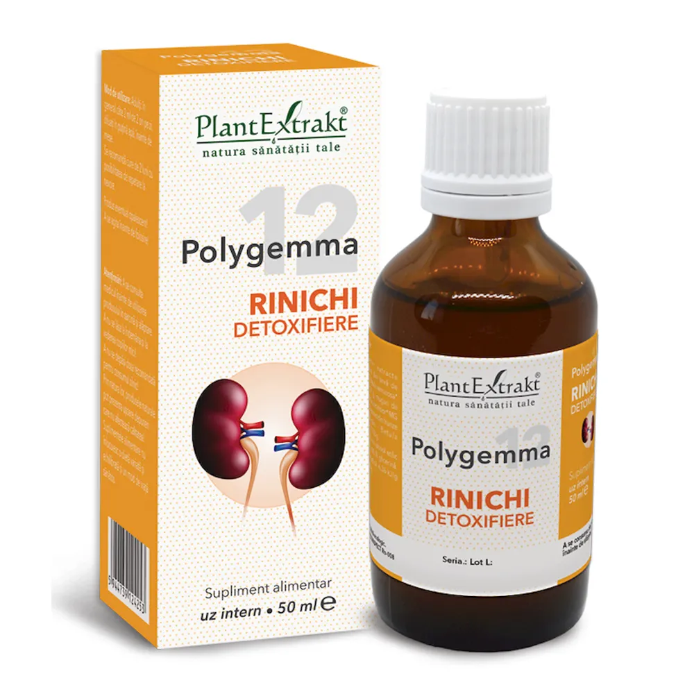 Polygemma 12, Rinichi detoxifiere, 50 ml, Plant Extrakt