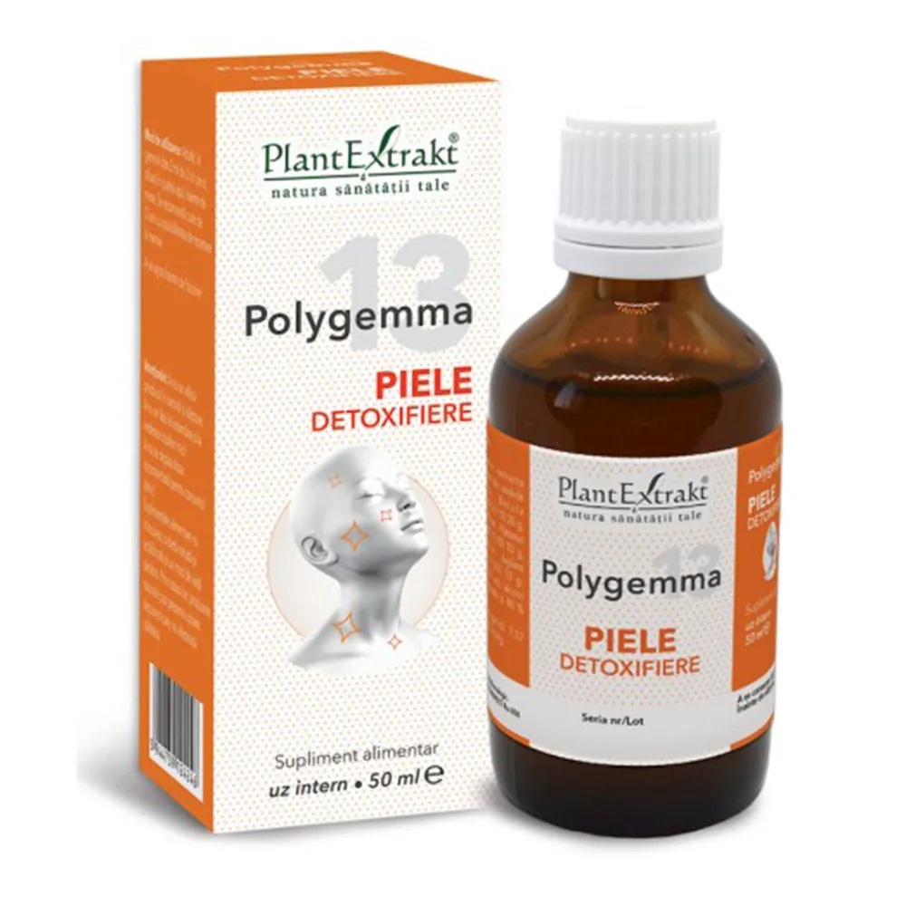 Polygemma 13 Piele detoxifiere, 50 ml, Plant Extrakt