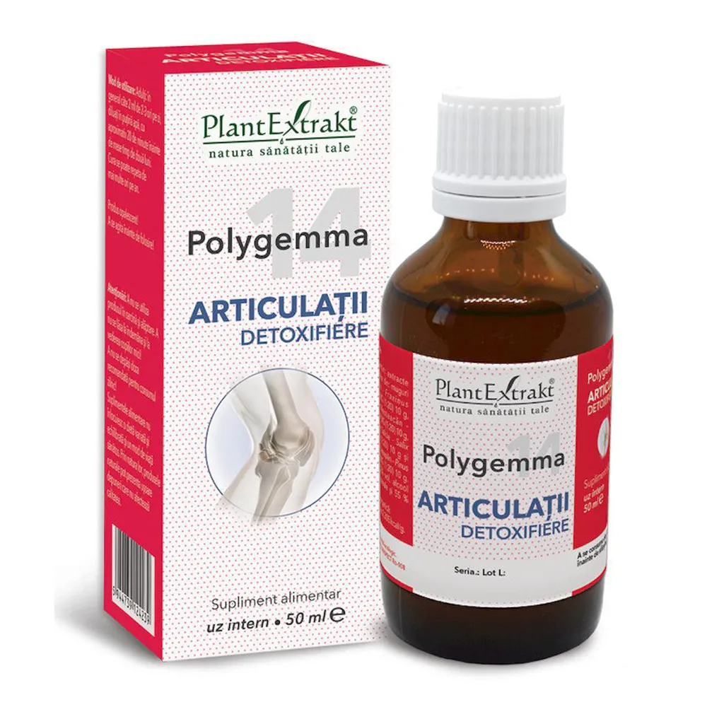Polygemma 14, Articulatii detoxifiere, 50 ml, Plant Extrakt