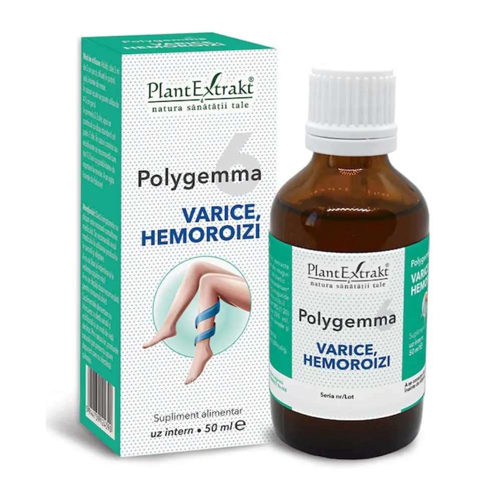 Polygemma 6 Varice si Hemoroizi, 50 ml, Plant Extrakt