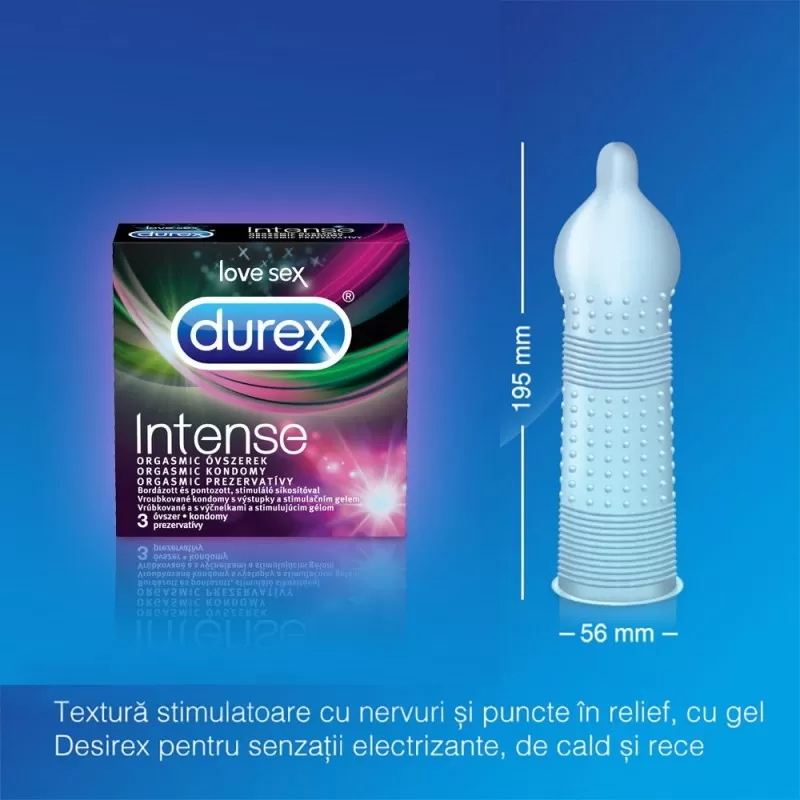 Prezervative Durex Intense Orgasmic x 3 buc