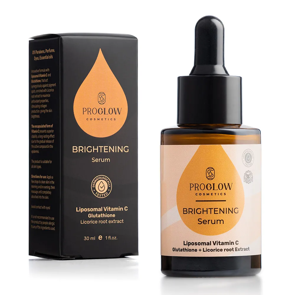 Ser antioxidant Brightening cu Vitamina C lipozomala si Glutation, 30ml, ProGlow