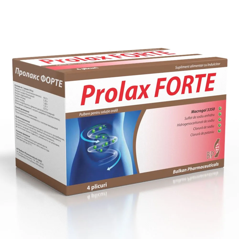 Prolax Forte 74g, 4 plicuri, Balkan Pharmaceuticals