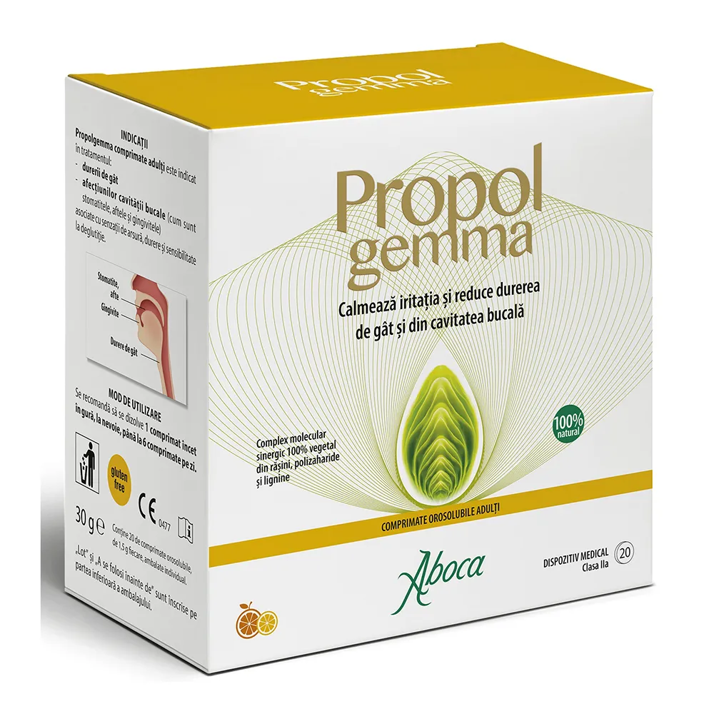 Propolgemma pentru Adulti, 20 comprimate, Aboca