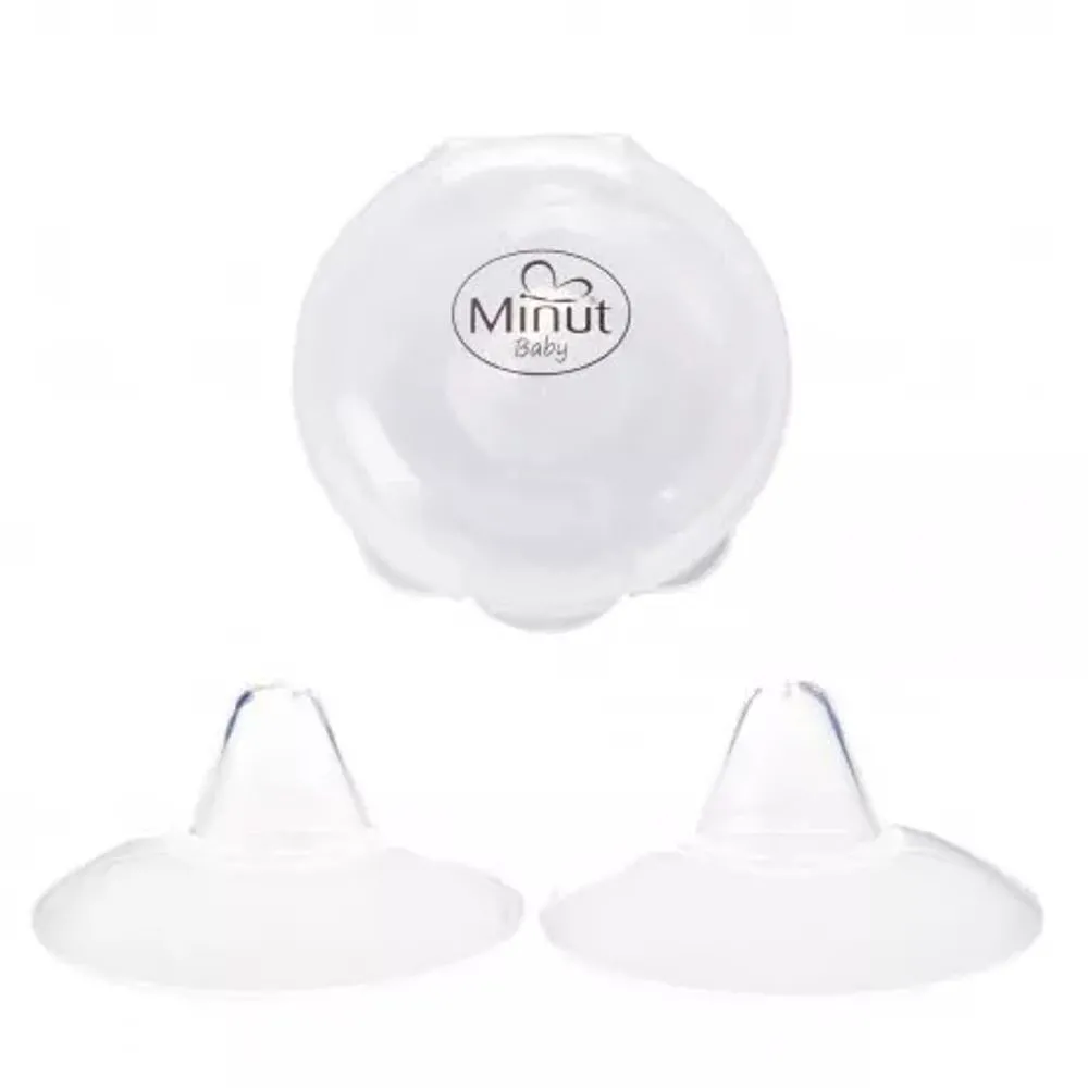Protectii din silicon pentru mamelon 0+ Baby, 2 bucati, Minut