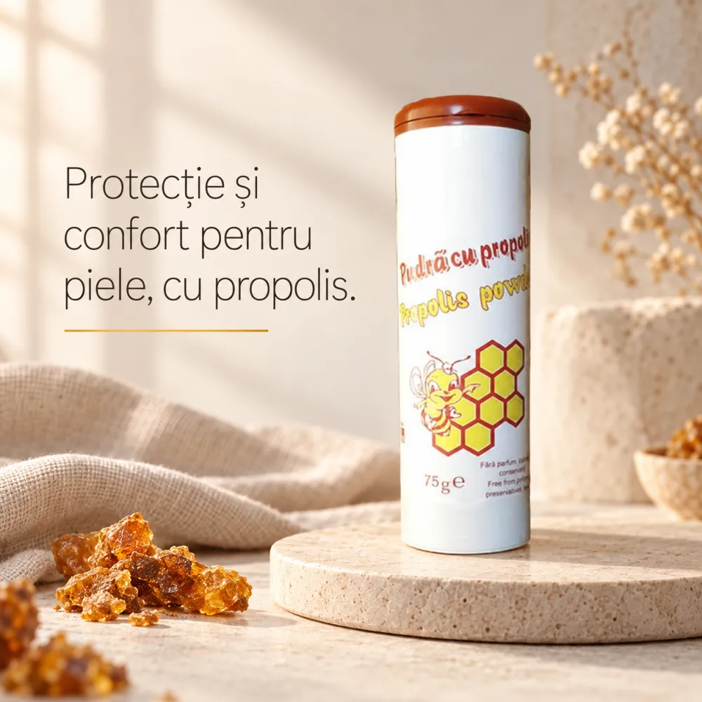 Pudra de talc cu Propolis, 75 g, Mebra
