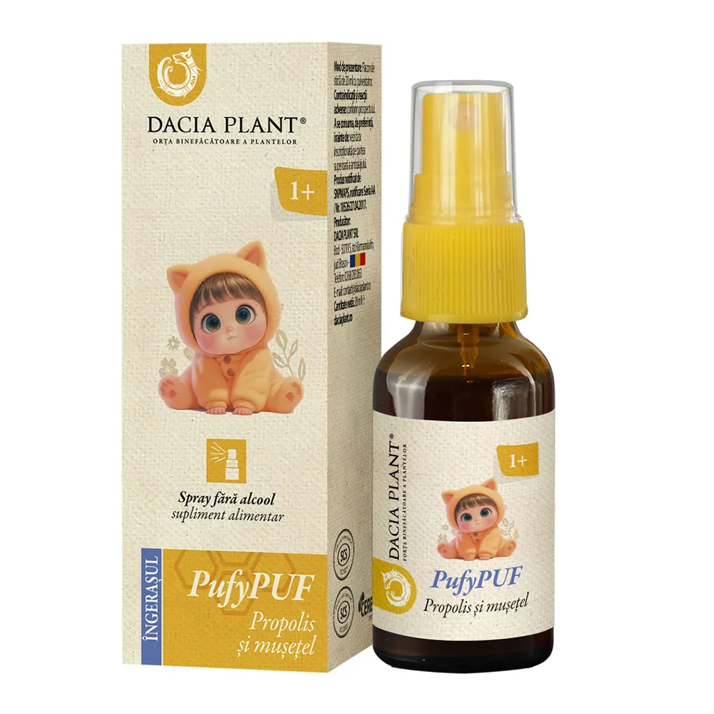 Spray cu propolis si musetel PufyPUF, 20 ml, Dacia Plant