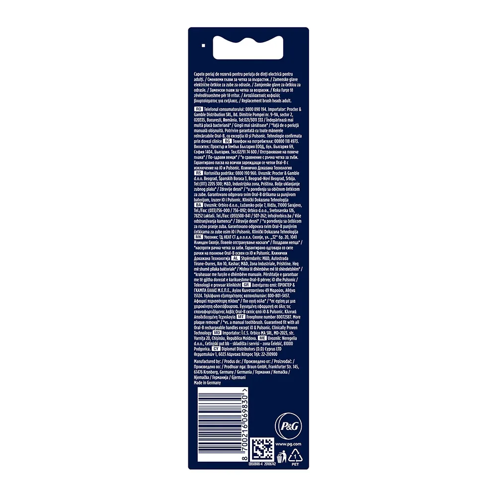 Rezerva Periuta Electrica CrossAction Black Edition, 4 buc, Oral B