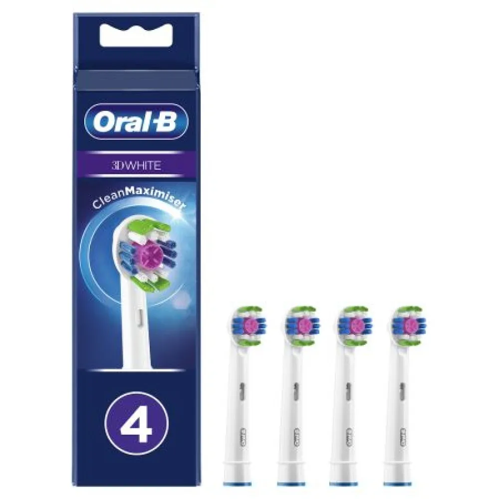 Rezerve periuta de dinti electrica 3D White, 4 buc, Oral-B