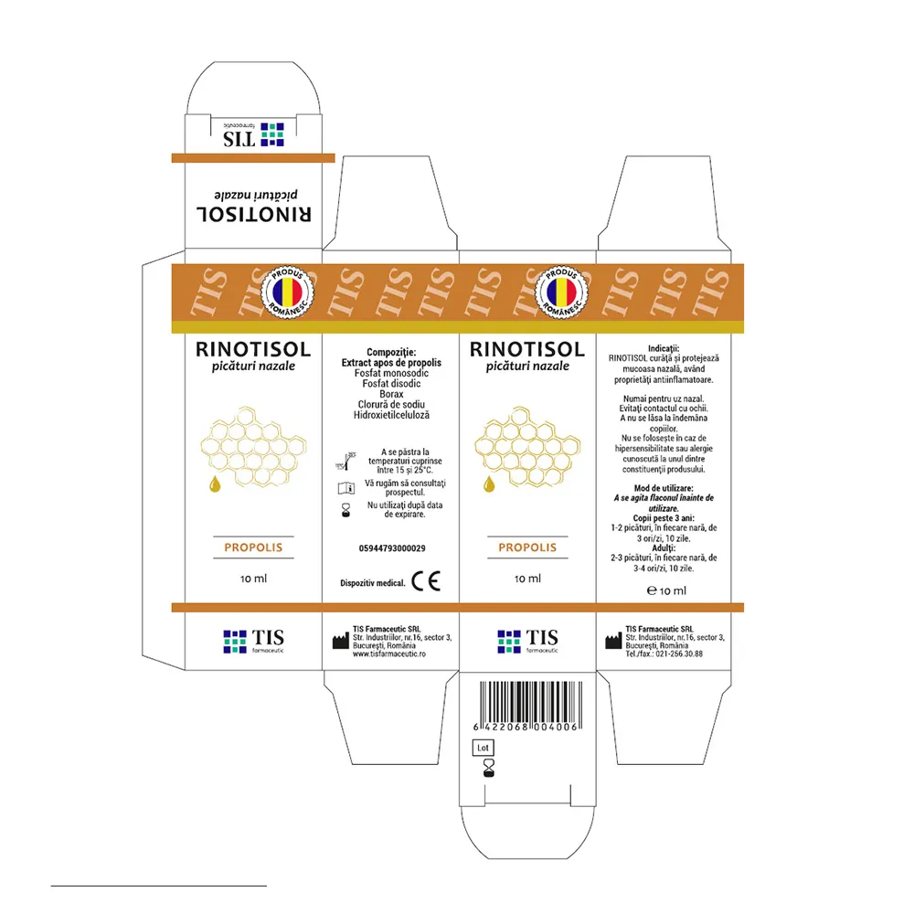 Rinotisol picaturi nazale, 10 ml, Tis Farmaceutic