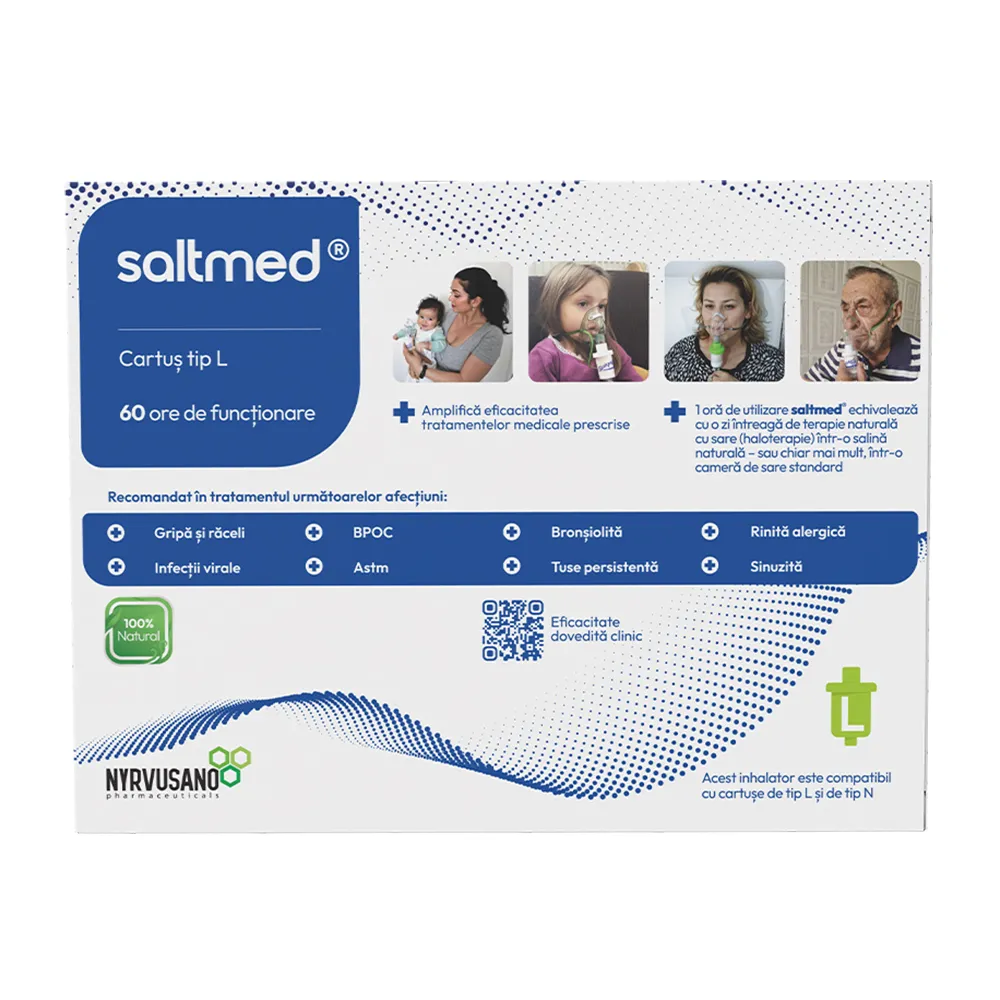 Inhalator Salin Uscat Dry Salt Inhaler Tip L, Saltmed