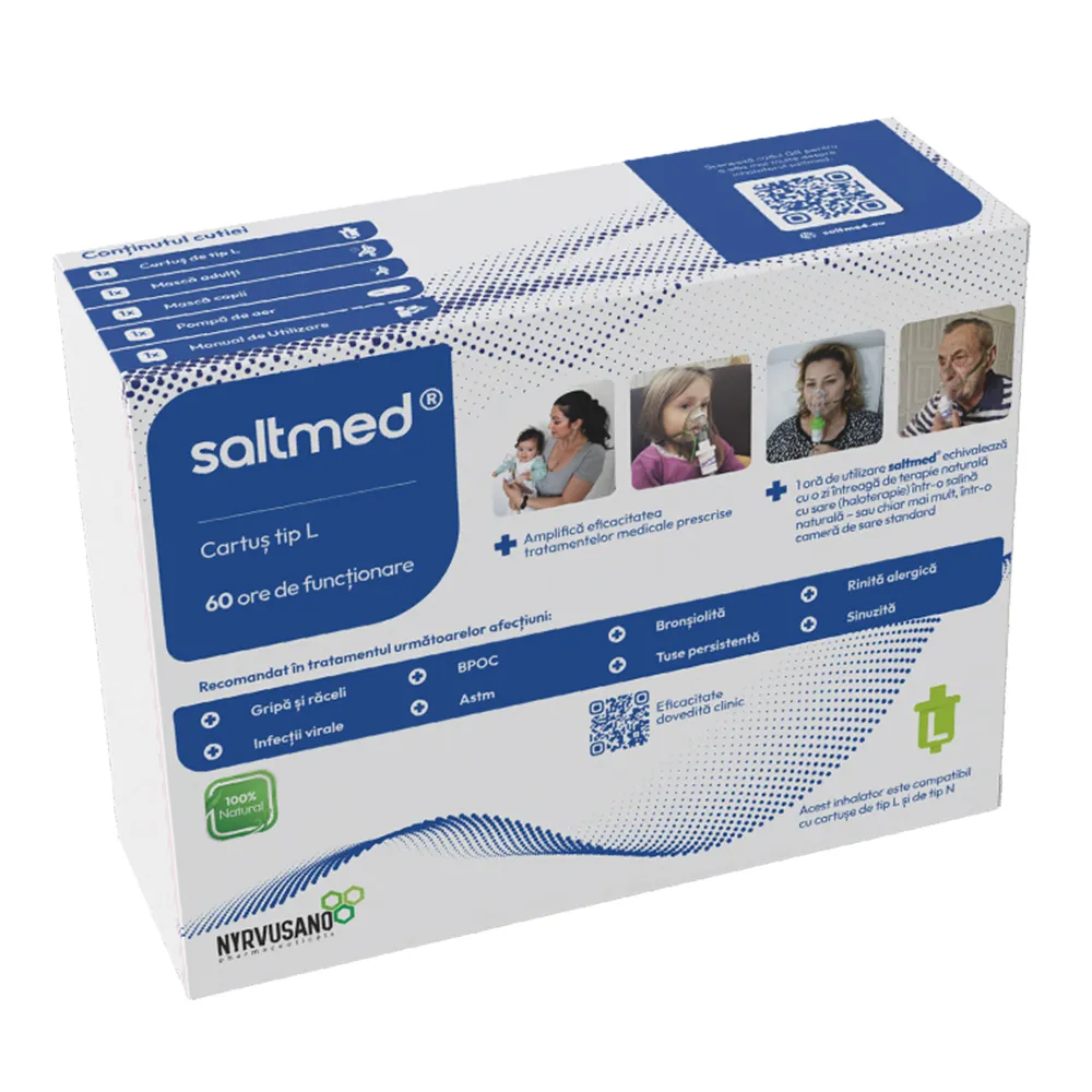 Inhalator Salin Uscat Dry Salt Inhaler Tip L, Saltmed