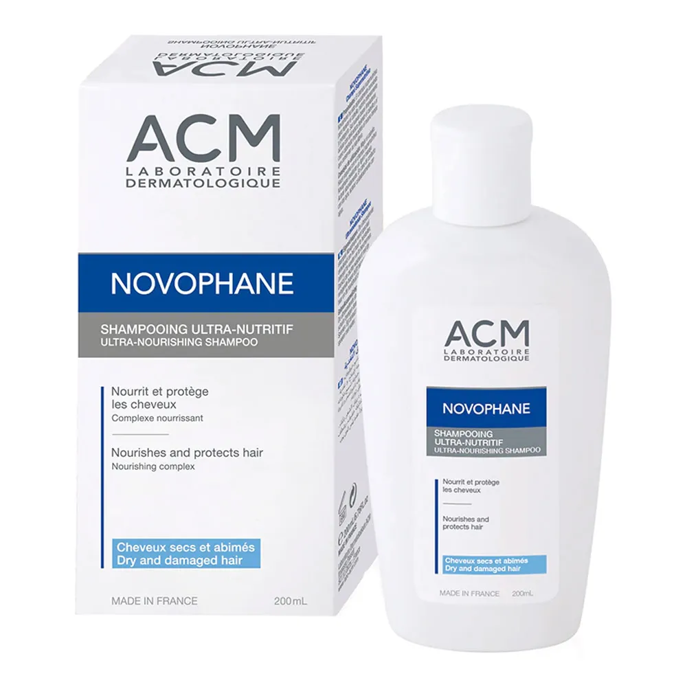 Sampon ultra nutritiv pentru par uscat Novophane, 200 ml, Acm