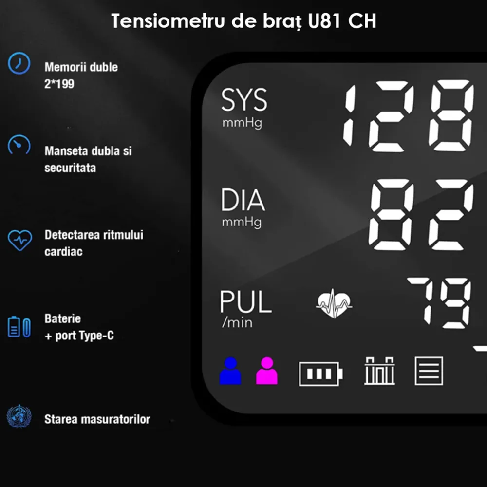 Tensiometru Automat de Brat U81CH, Sanitayaki