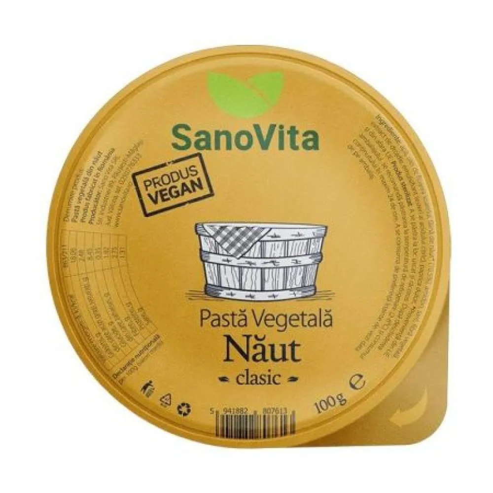 Sanovita Pasta Vegetala din Naut x 100g