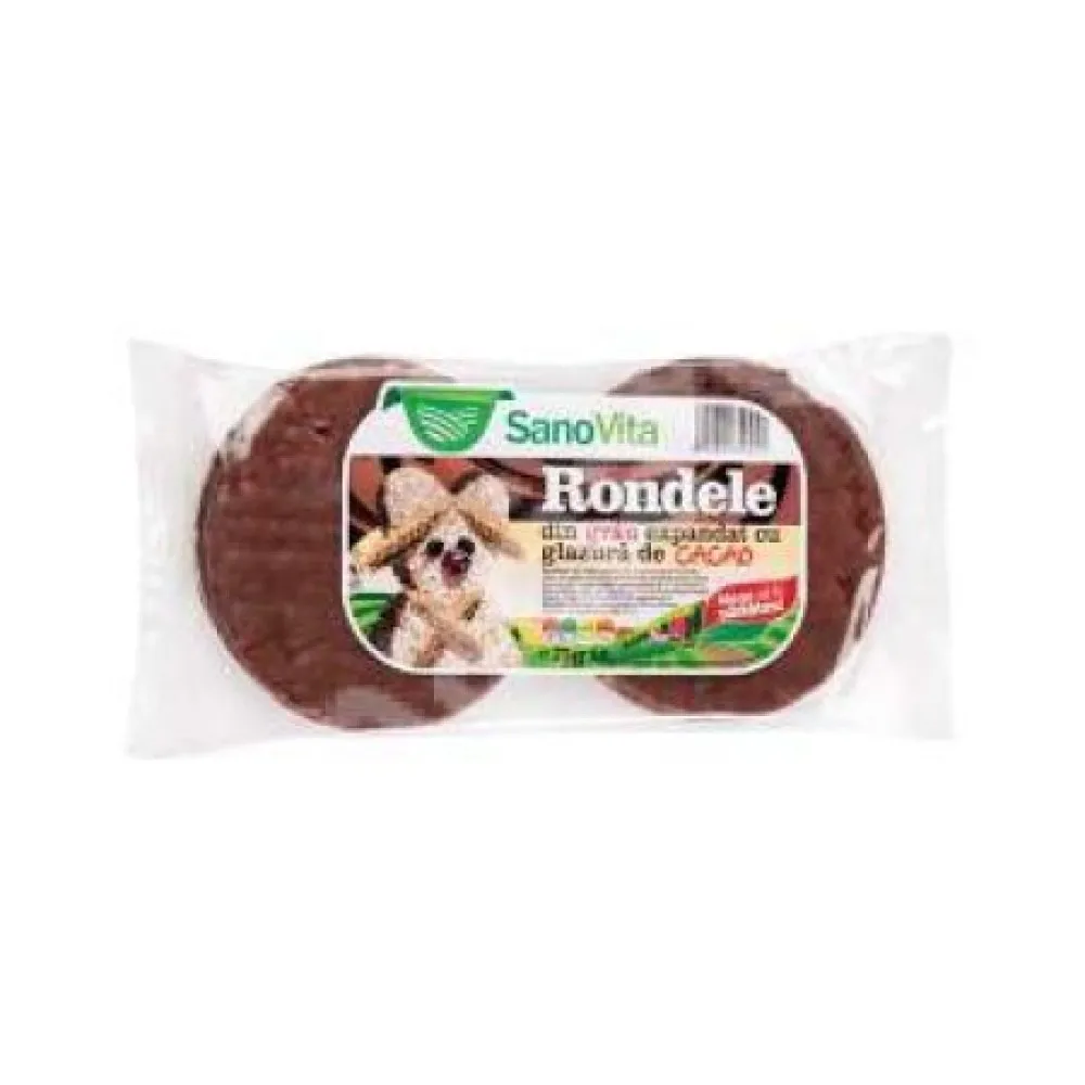 Sanovita Rondele Glazurate 75G Ciocolata