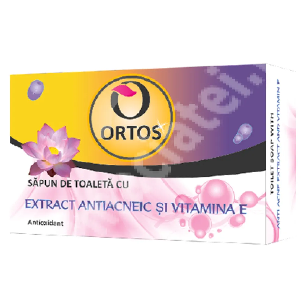 Sapun antiacneic cu vitamina E, 100 g, Ortos