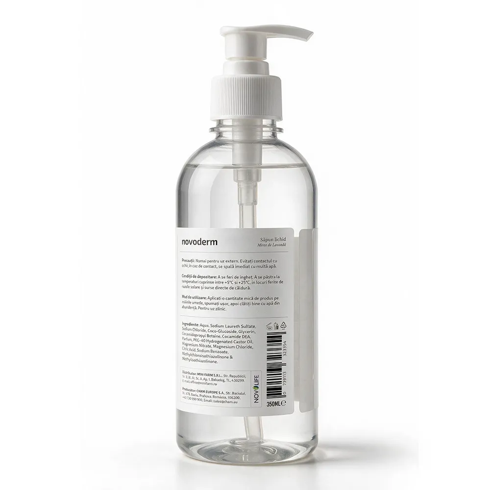 Sapun Lichid pentru Maini cu Extract de Lavanda, 350ml, Novoderm