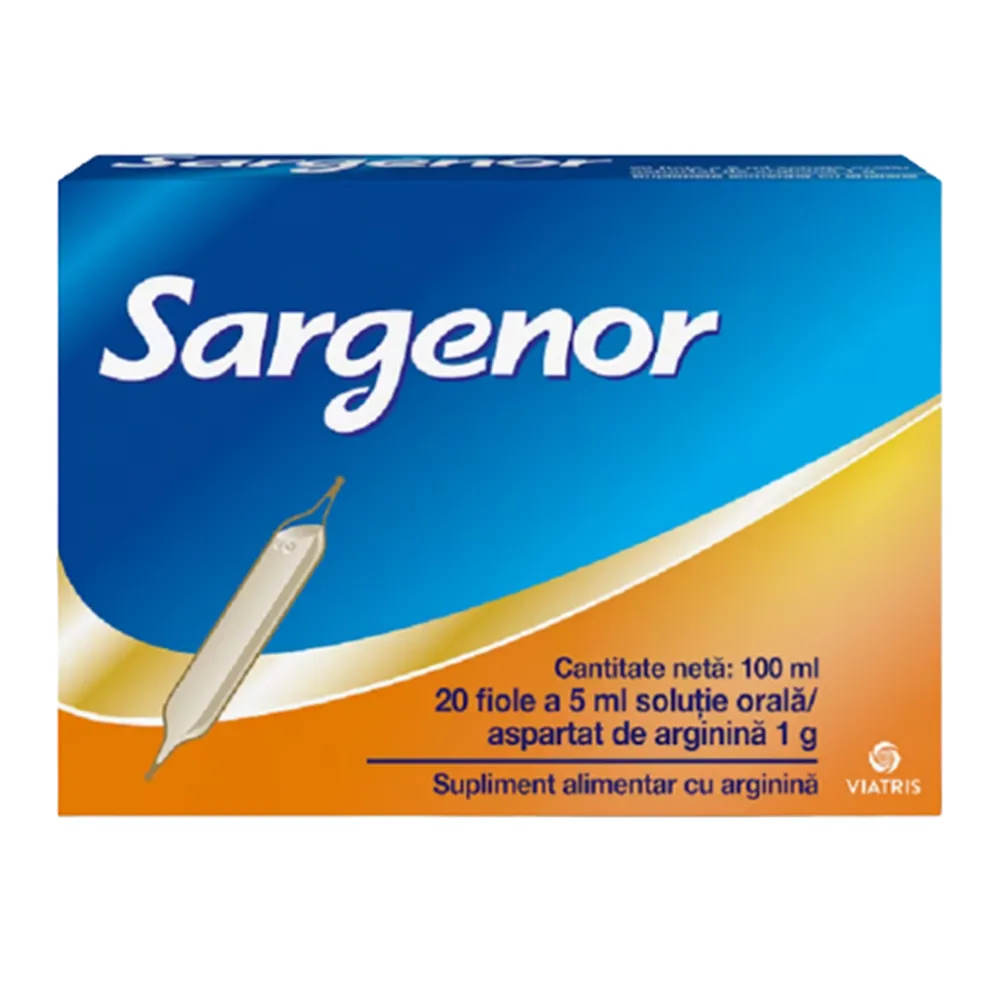 Solutie orala fiole Sargenor 1000mg/5ml, 20 fiole, Viatris