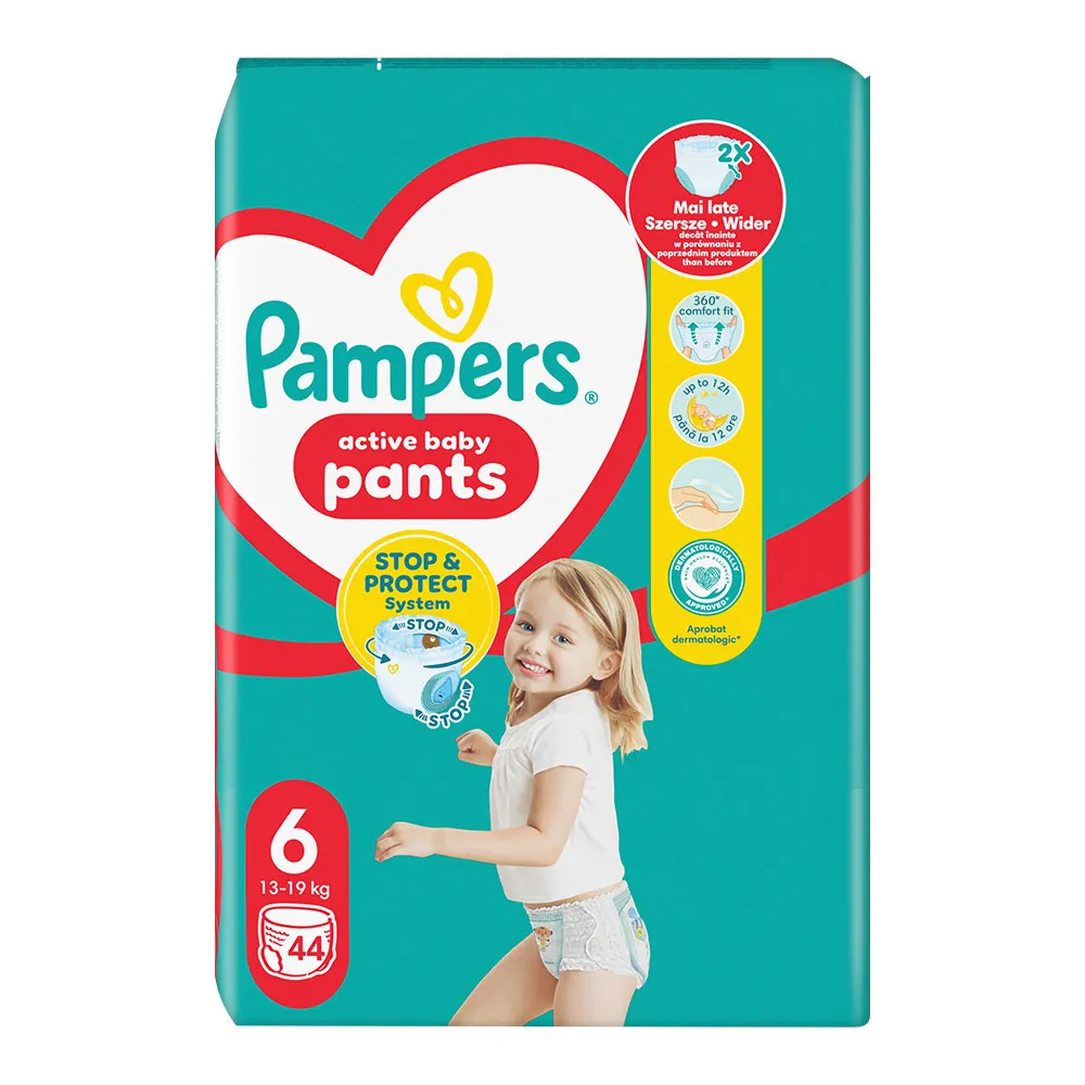 Scutece-chilotel Pampers Pants Marimea 6, 14 kg-19 kg, 44 bucati