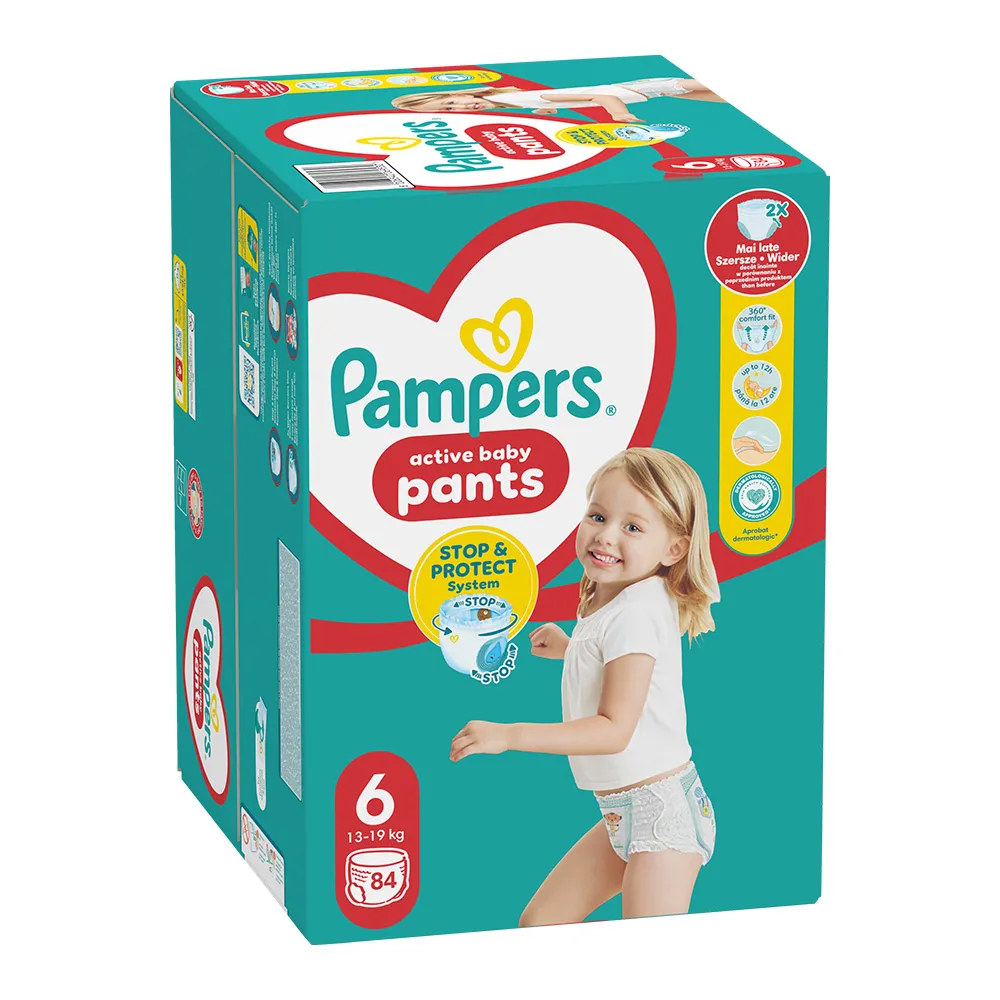 Scutece-chilotel Pampers Pants Marimea 6, 14 kg-19 kg, 84 bucati