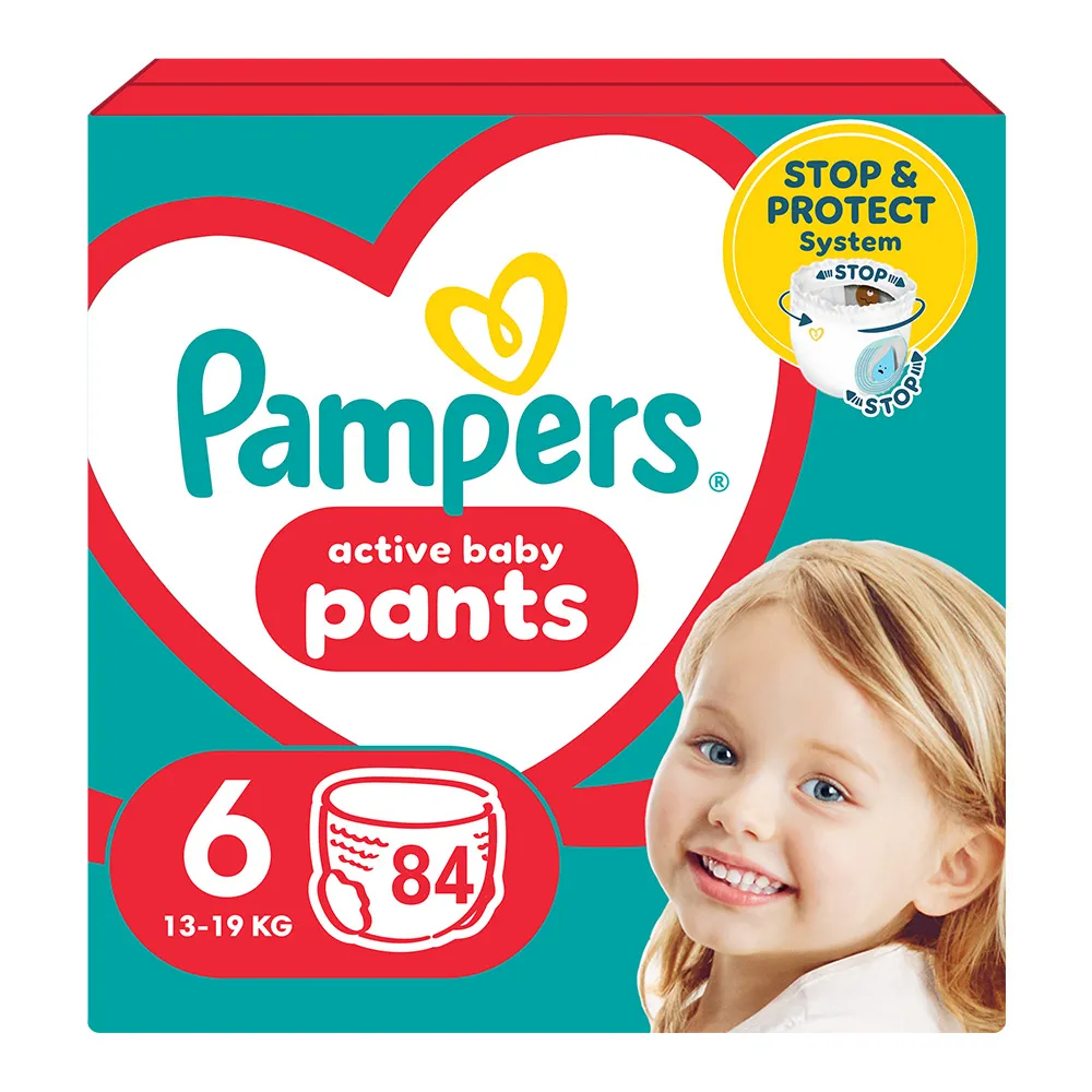 Scutece-chilotel Pampers Pants Marimea 6, 14 kg-19 kg, 84 bucati